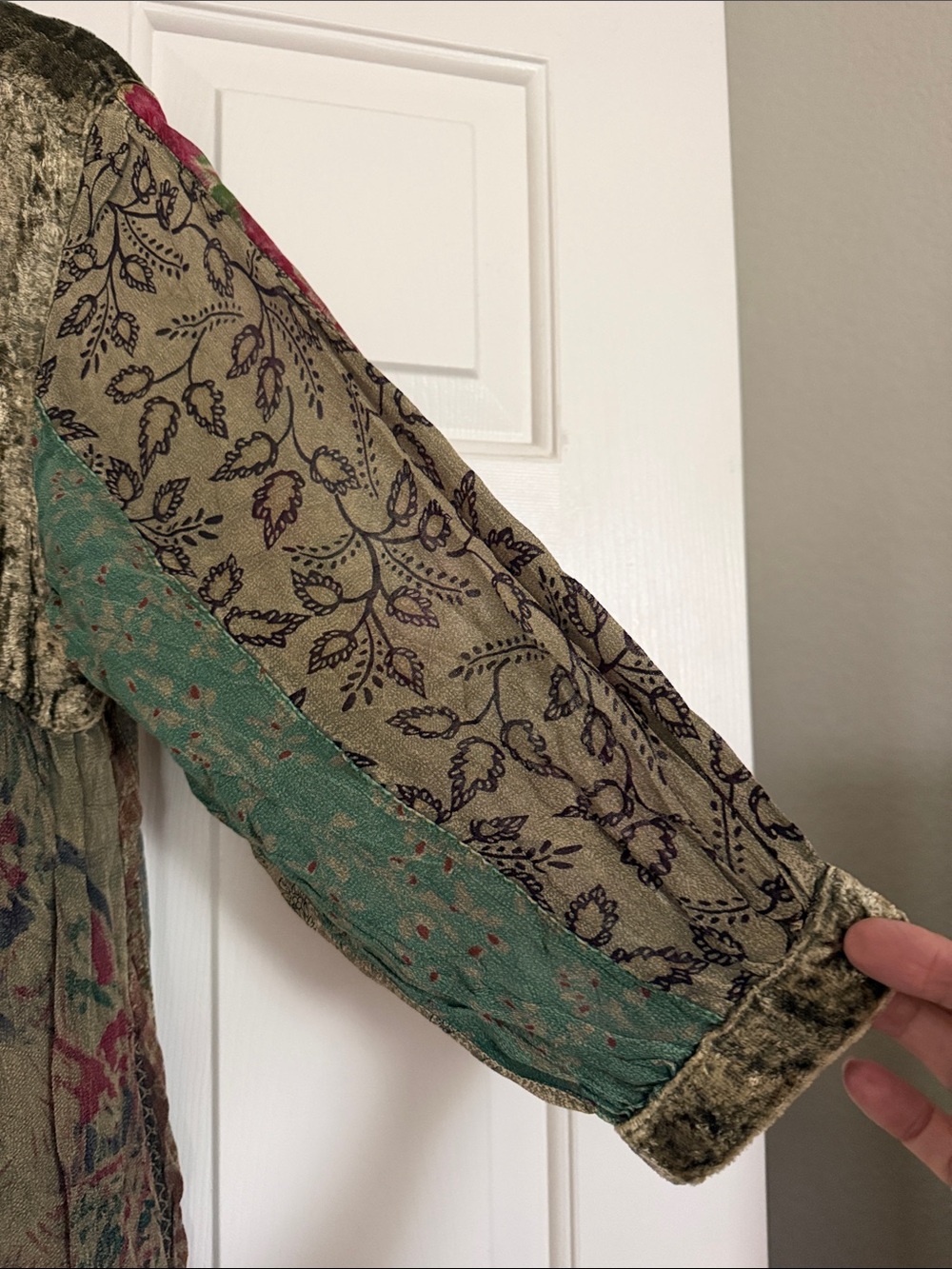 Vibrant Patchwork Floral Boho Dress - Picture 4 of 6